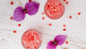 Pink Pomegranate gin and tonic